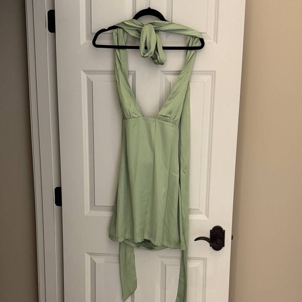 Princess Polly Light Green Mini Dress